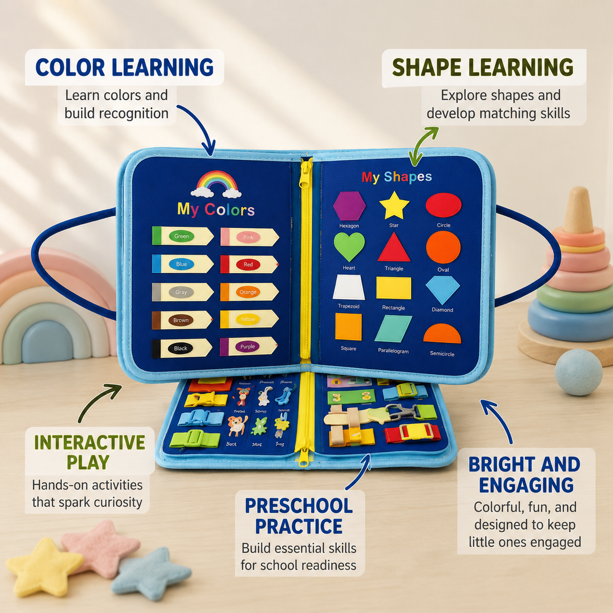 SAGEBROOK® Montessori Busy Board