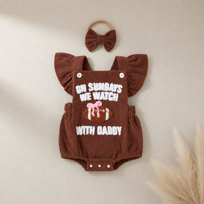 SAGEBROOK® Baby Football Romper & Headband Set