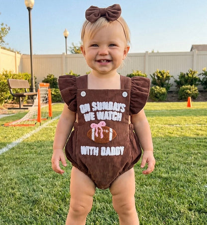SAGEBROOK® Baby Football Romper & Headband Set