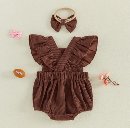 SAGEBROOK® Baby Football Romper & Headband Set