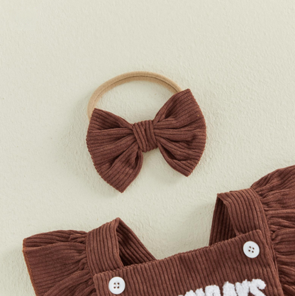 SAGEBROOK® Baby Football Romper & Headband Set